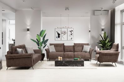 Set Wohnzimmer Sofa Couch Designer Modern Sofagarnitur Luxus Sessel Neu