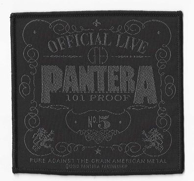 Pantera 101% Proof gewebter Aufnäher woven Patch 100% offizielles Merch