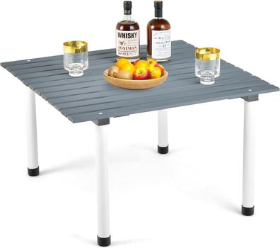 Campingtisch, aufrollbarer Picknicktisch aus Holz, tragbarer Allzweck-Outdoor-Tisch