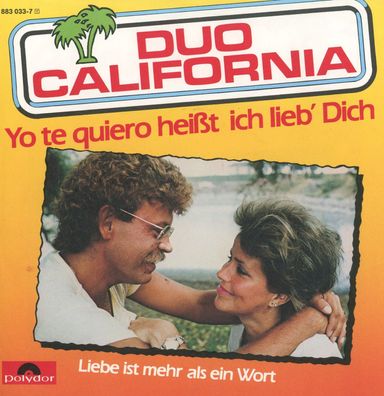 7" Cover Duo California - Yo te quiero heißt ich Liebe Dich
