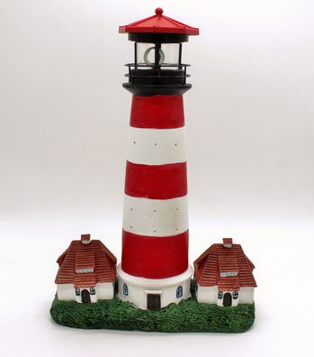 Solarleuchte, Solarlampe, Leuchtturm rot Westerhever, Gartenbeleuchtung