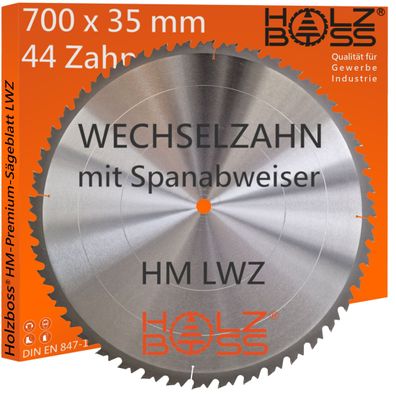 Holzboss ® HM-Kreissägeblatt 44 x Zahn LWZ 700 x 35 mmØ Rückschlagarm
