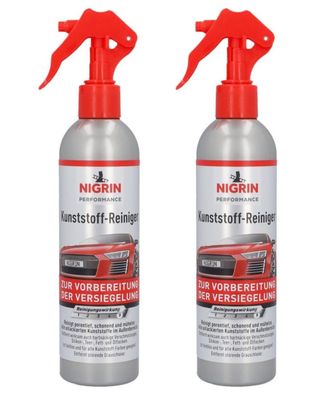 2x SET Nigrin Performance KunststoffReiniger Spray Reinigung TiefenPflege Auto