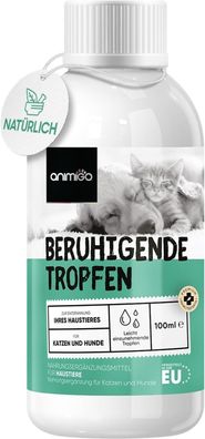 Animigo Beruhigungsmittel für Hunde & Katzen - mit L Tryptophan, Vitamin D3 & Taurin