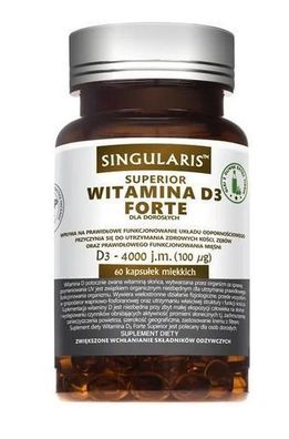Singularis Premium Vitamin D3 Forte 4000IU - 60 Kapseln
