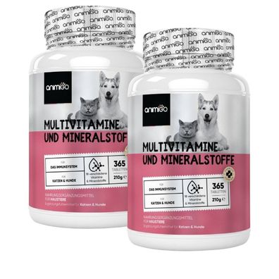 Multivitamine für Hunde & Katzen - Mit Vitamin A, B, C, E & D3 - 730 Tabletten