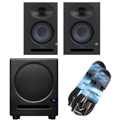 Presonus Eris Studio 5 Boxen 1 Paar mit Eris Sub 8 BT Subwoofer und 2x Kabel