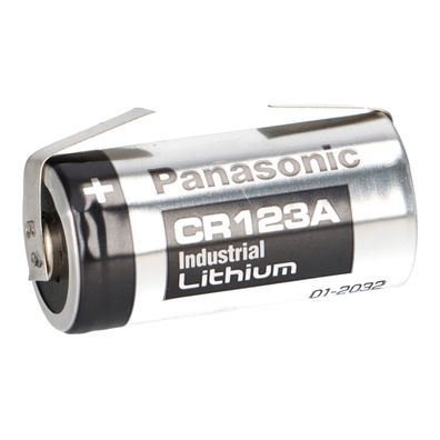 Panasonic Fotobatterie CR123A Lithium 3V 1400mAh U-Lötfahne