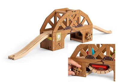 Holzbrücke mit Einsturzfunktion
