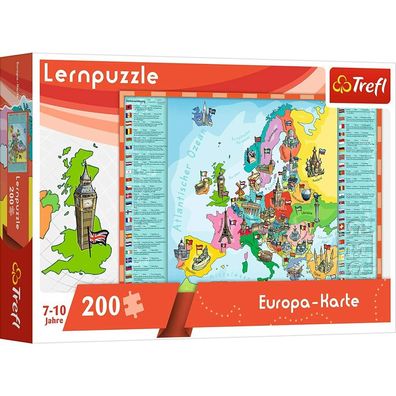 Lernpuzzle - Europa-Karte Deutsche Version - 200 Teile