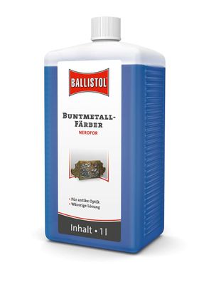 Ballistol ® Nerofor 25900 Buntmetall-Färber, Antik-Messing-Färber 1 Liter