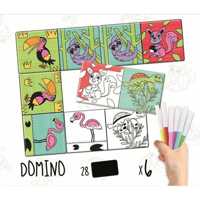 EDUCA Dominosteine Tiere mit Stiften ausmalen