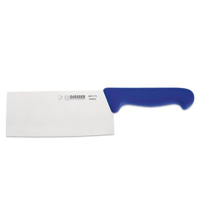 Giesser Hackmesser 17 cm blau breite Edelstahl-Klinge Balligschliff 8466 17 b