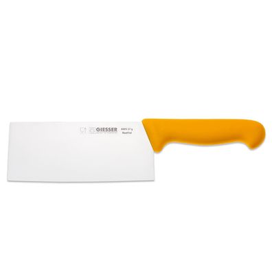 Giesser Hackmesser 17 cm gelb breite Edelstahl-Klinge Balligschliff 8466 17 g