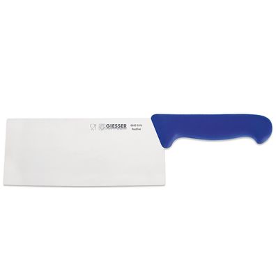 Giesser Hackmesser 19 cm blau breite Edelstahl-Klinge Balligschliff 8466 19 b