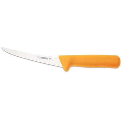 Giesser Ausbeinmesser 15 cm gelber Griff gebogene semi-flexible Klinge 2509 15 g