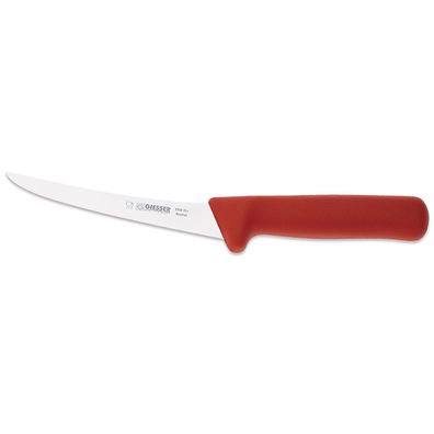 Giesser Ausbeinmesser 15 cm roter Griff gebogene semi-flexible Klinge 2509 15 r