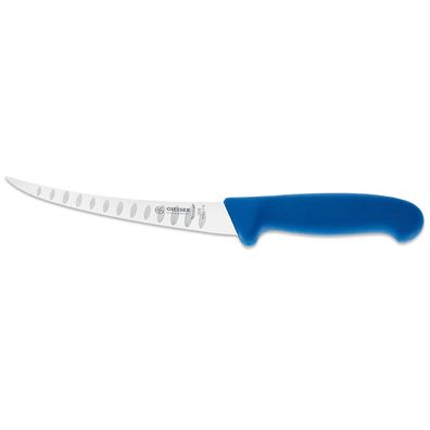 Giesser Ausbeinmesser 17 cm blau Kullenschliff-Klinge gebogen steif 2515wwl 17 b