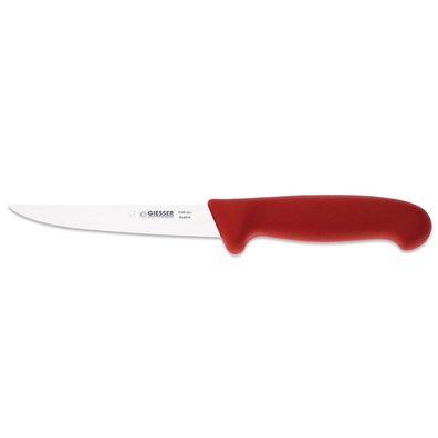 Giesser kurzes Ausbeinmesser 14 cm Ausbeiner rot steife Klinge schmal 3165 14 r