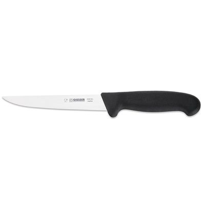 Giesser Ausbeinmesser 16 cm schwarz mit schmaler steifen Klinge Ausbeiner 316516