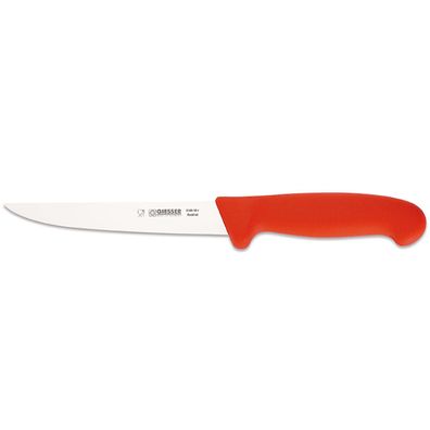 Giesser Ausbeinmesser 16 cm rot mit schmaler steifen Klinge Ausbeiner 3165 16 r