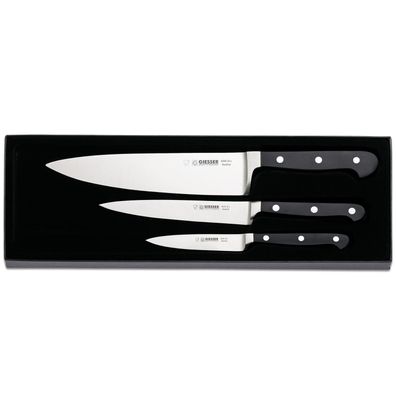 Giesser Kochmesser Set Messer 3-tlg geschmiedet für Fleisch, Obst & Gemüse 9840