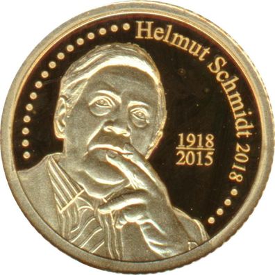 Tschad 3000 Francs 2018 Helmut Schmidt Gold