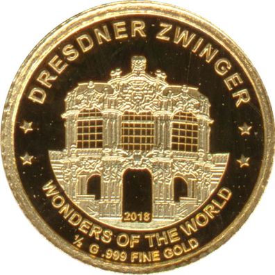 Niger 100 Francs 2018 Dresdner Zwinger Gold