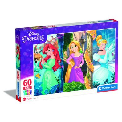 Clementoni Puzzle Disney-Prinzessinnen: Ariel, Locika und Cinderella MAXI 60 Stück