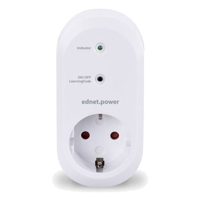 Ednet Smart Home Steckdose Plug Innen Weiß WLAN WiFi App für Ednet. Power Living