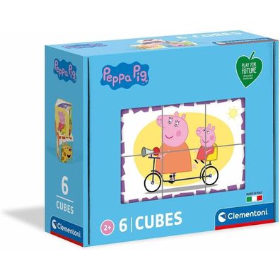 Clementoni Play For Future Peppa Pig Picture Cubes, 6 Würfel