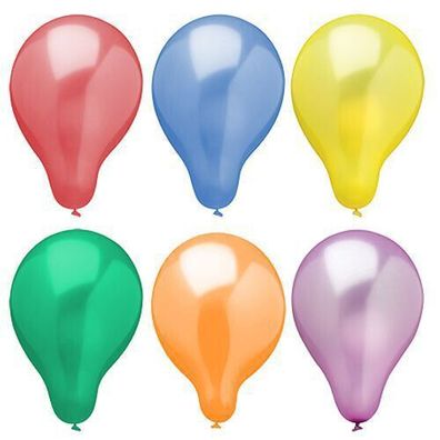 Luftballons Ø 25 cm farbig sortiert "Metallic" 300 Stück