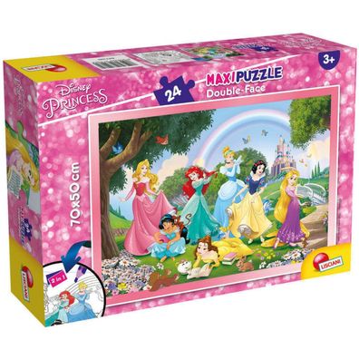 Puzzle da 24 Pezzi Maxi Double Face - Disney Princess