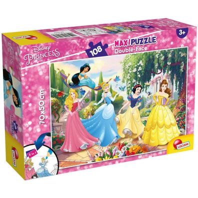 Puzzle da 108 Pezzi Maxi Double Face - Disney Princess: Princess Forever