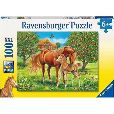 Puzzle 100 XXL Teile Pferdeglück auf der Wiese ab 6 Jahre