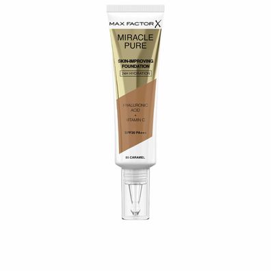 MAX FACTOR Foundation Miracle Pure 85 Caramel, LSF 30, 30 ml