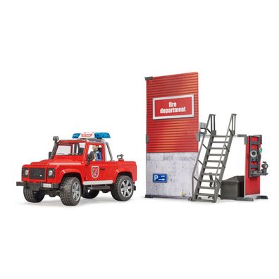 Bruder 62701 - Feuerwehrstation mit Land Rover Defender