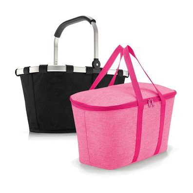 reisenthel Set aus carrybag BK + coolerbag UH BKUH, black + twist pink, Unisex