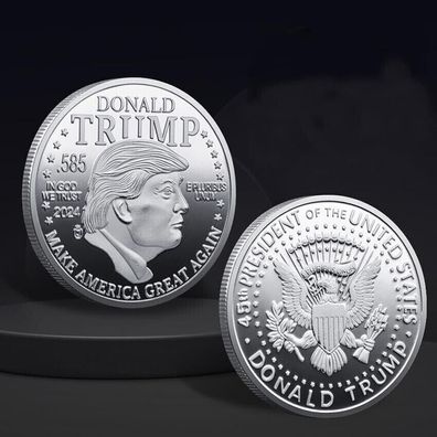 Donald Trump Medaille 2024 Silber Plated (TM05244)