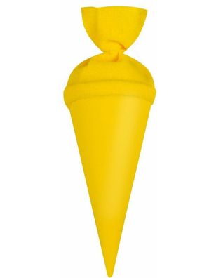 Goldbuch BastelSchultüte 15cm gelb Buntkarton mit Filzverschluss