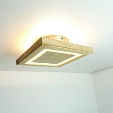 Deckenlampe Buche mit Oberlicht dimmbar 20 x 20 cm