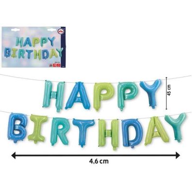Folienballon "Happy Birthday" - Jungen
