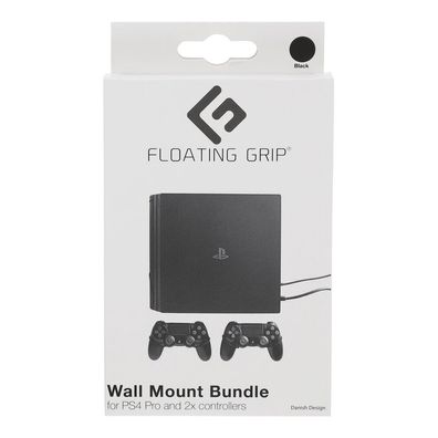 Floating Grip Playstation 4 Pro und Controller Wandhalterung - Bundle (Schwarz)