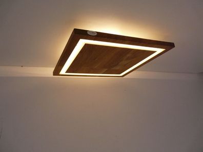 Deckenlampe Akazie mit Oberlicht dimmbar 30 x 30 cm