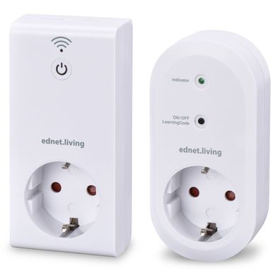 Ednet Power Living Smart Plug Starter Kit Gateway Steckdose Innen WLAN WiFi App