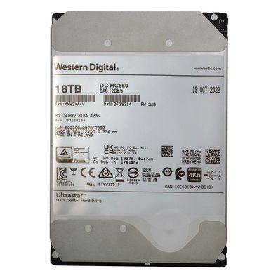 Western Digital Ultrastar DC HC550 Enterprise 18 TB, 3.5" (8.9cm) SAS HDD Festplatte