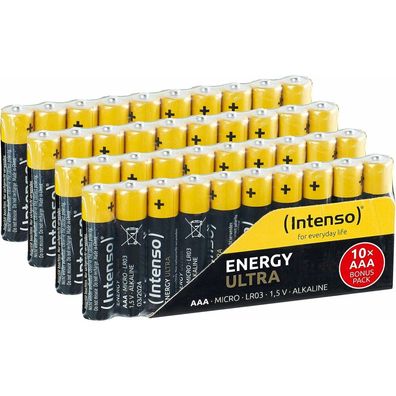 40 Intenso Batterien Energy Ultra Micro AAA 1,5 V