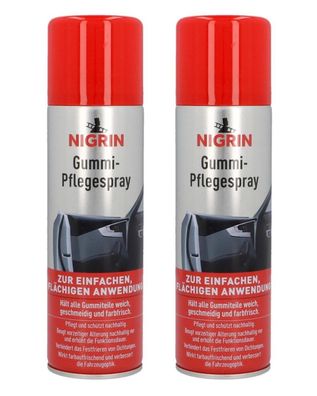 2x SET Nigrin GummiPflege Spray GummidichtungsPflege Auto Aufbereitung Pfleger