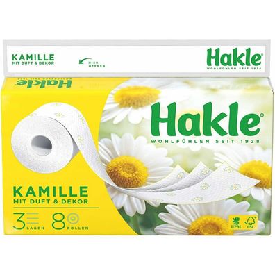 Hakle Toilettenpapier Kamille 3-lagig 8 Rollen