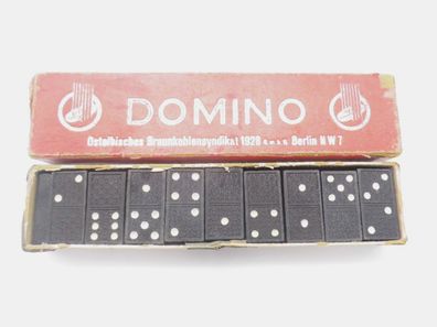 Altes Domino Spiel Ostelbisches Braunkohlesyndikat Berlin 1928 Komplett